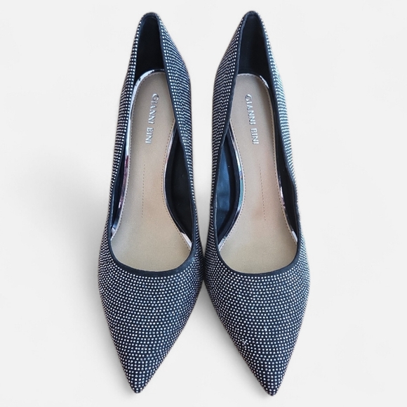 Gorgeous Gianni Bini Sliver Rhinestone Stilletto Heels Size 10 - Picture 3 of 10